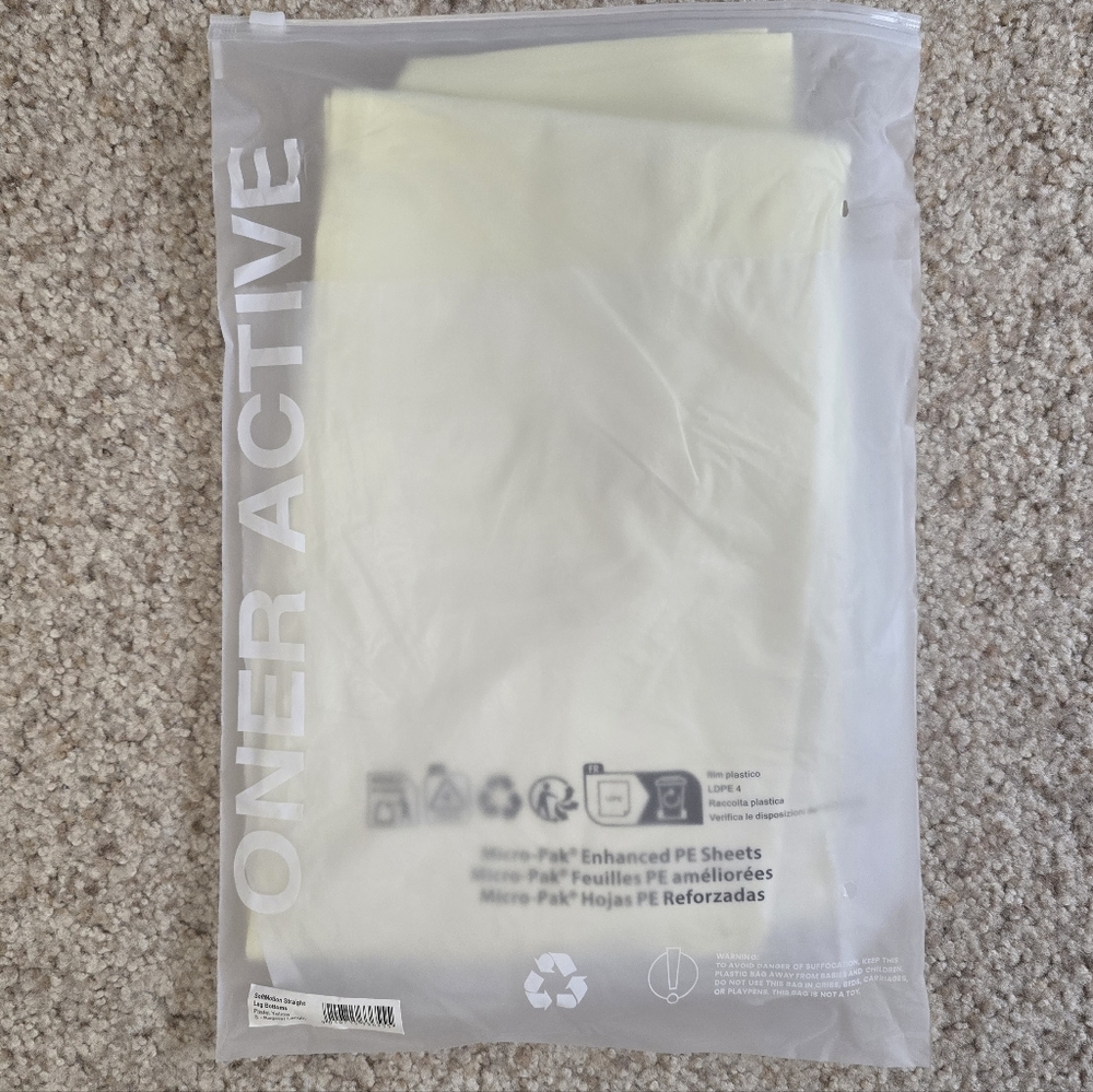 Oner Active SoftMotion Straight Leg Bottoms - Pastel Yellow size SMALL REGULAR - Picture 4 of 7